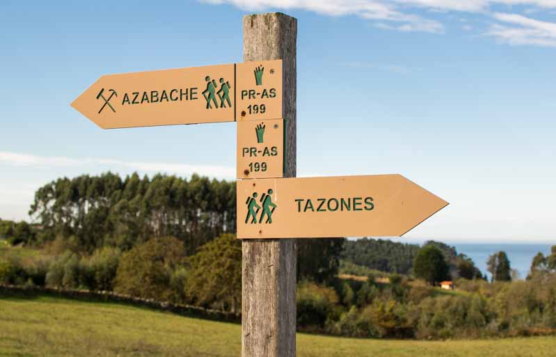 Señalizacion ruta del azabache Villaviciosa