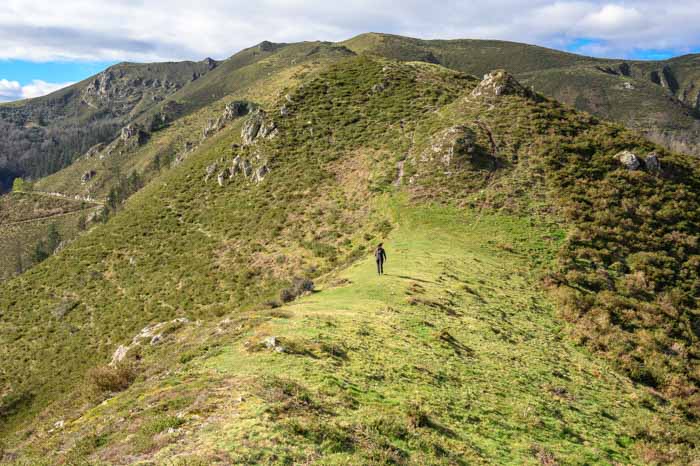 Cordal a atravesar en la ruta al Pico la Mua en Nava, Asturias