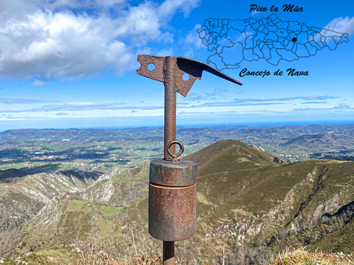 Pico La Múa en el mapa de Asturias