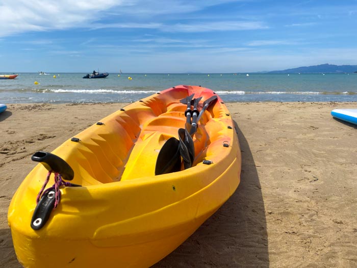 kayak en las playas de Salou