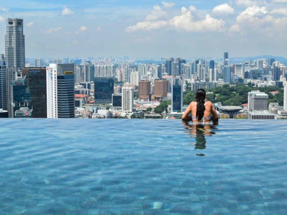Animales Viajeros en la piscina infinita más famosa del mundo: hotel Marina Bay Singapur