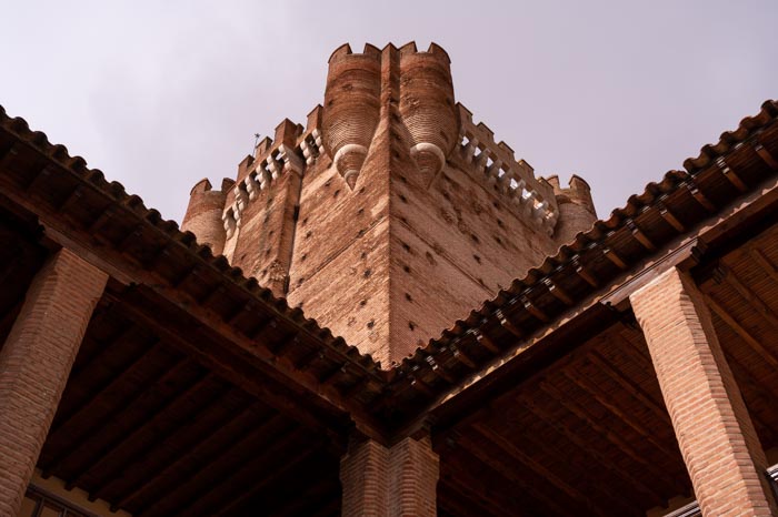 Torre del Homenaje del Castillo de la Mota vista desde el interior. Medina del Campo