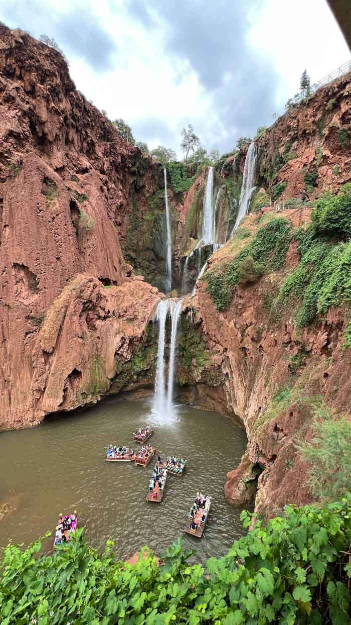 Cascadas de Ouzoud actividad turística en Marruecos, cerca de Marrakech
