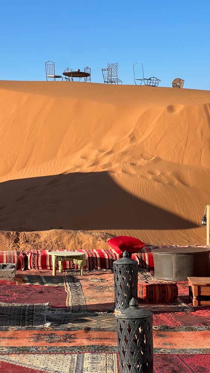 Campamento en el desierto de Merzouga en Marruecos