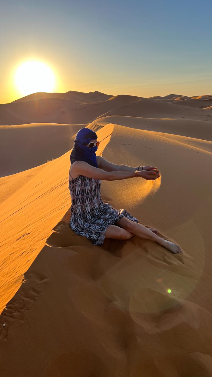 Atardecer en el Desierto de Merzouga, Marruecos