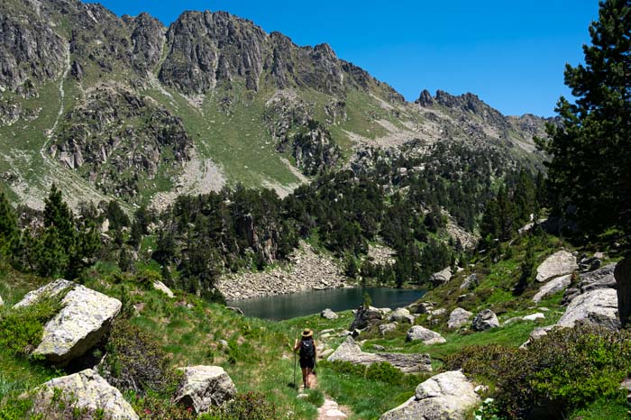 Lac Long en la ruta de los 7 lagos de Colomers en el Val d'Aran