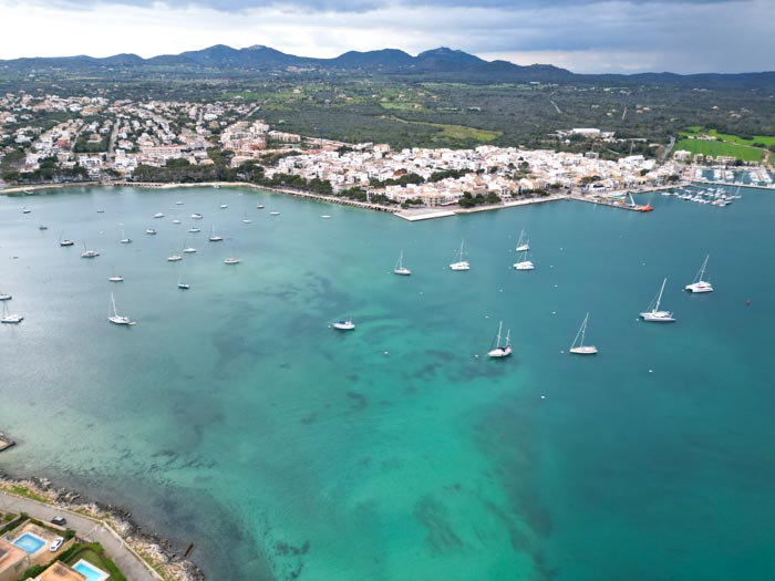 Vista de Portocolom en Mallorca