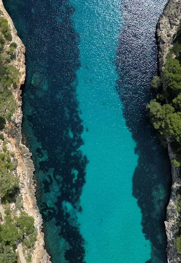 Agua en cala Felanitx en Mallorca